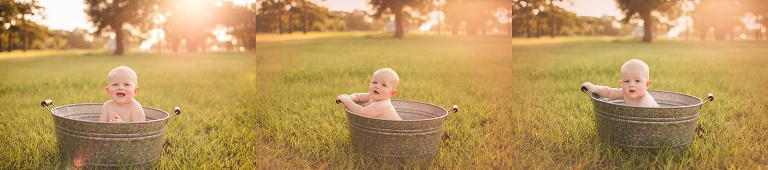 outdoor bubble bath sitter session