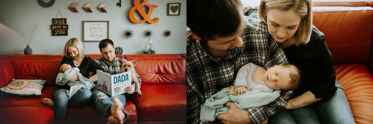 Colorful Newborn in home session