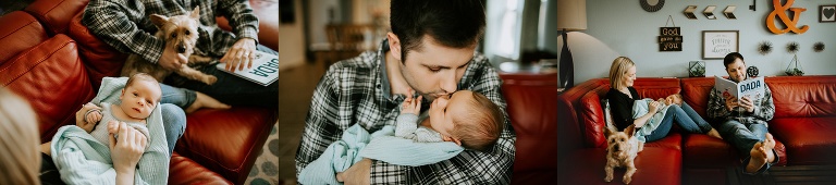 Colorful Newborn in home session