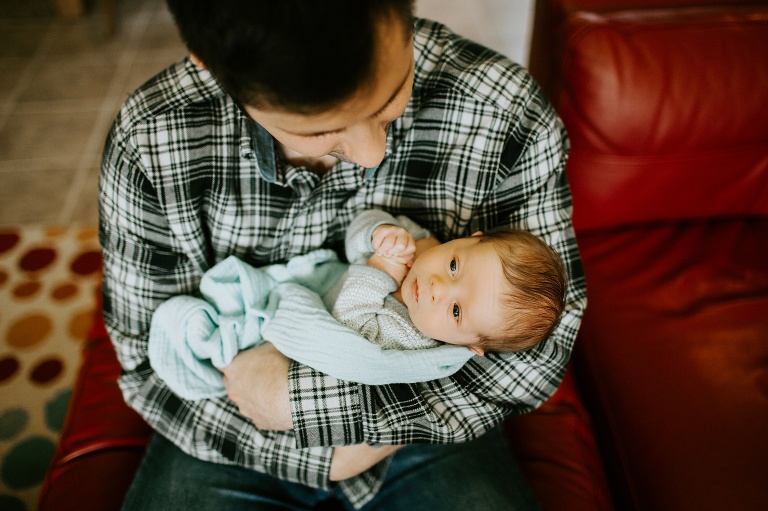 Colorful Newborn in home session