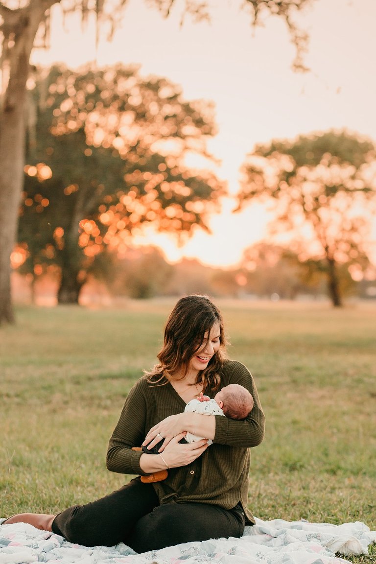 Family Portrait Session with Newborn Baby