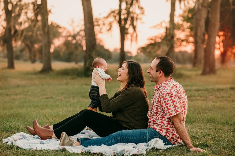 Family Portrait Session with Newborn Baby